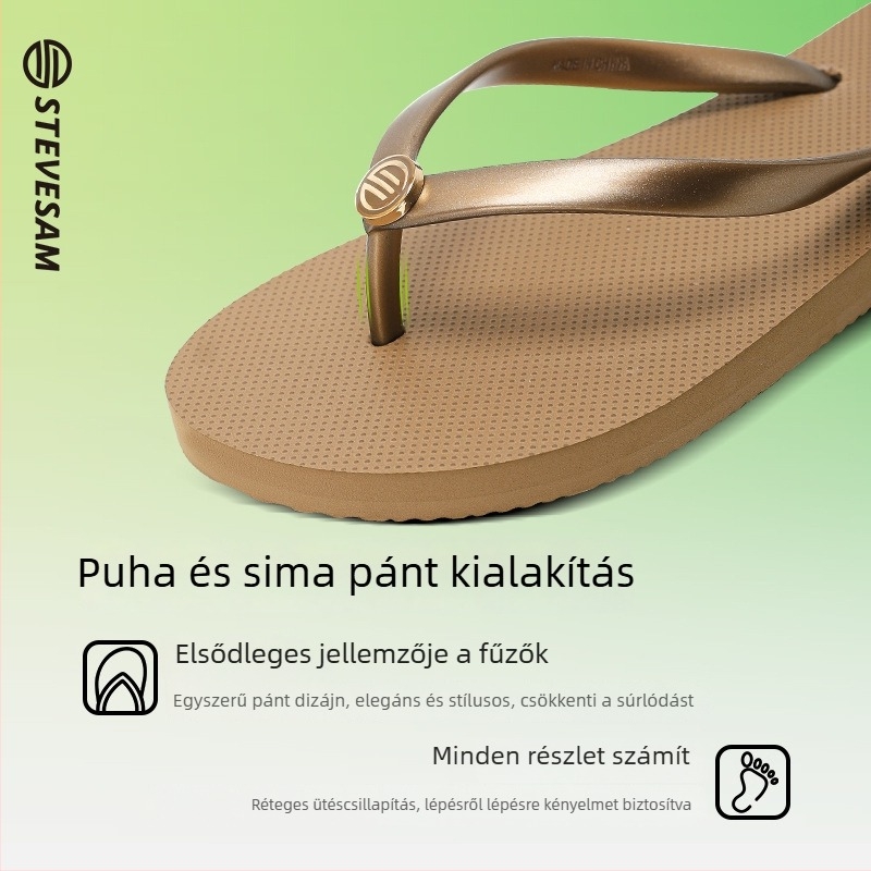 Stevesam női strandpapucs, PVC felsőrész, gumitalp, csúszásmentes, zárás nélküli