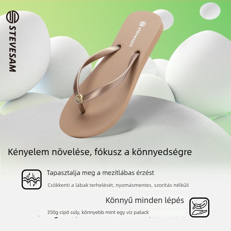 Stevesam női strandpapucs, PVC felsőrész, gumitalp, csúszásmentes, zárás nélküli