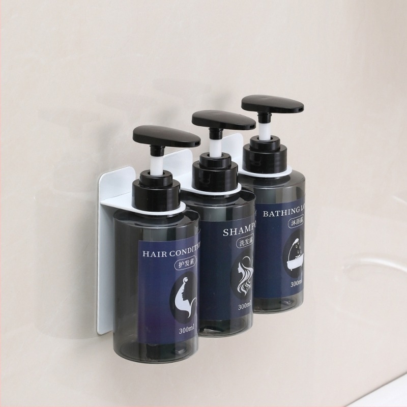 Fali mosó- és szappan adagoló és üvegtartó fürdőszobához - szénacélból, 300 ml kapacitás, kézi nyomásos működés, modern minimalista stílus, szállodai használatra
