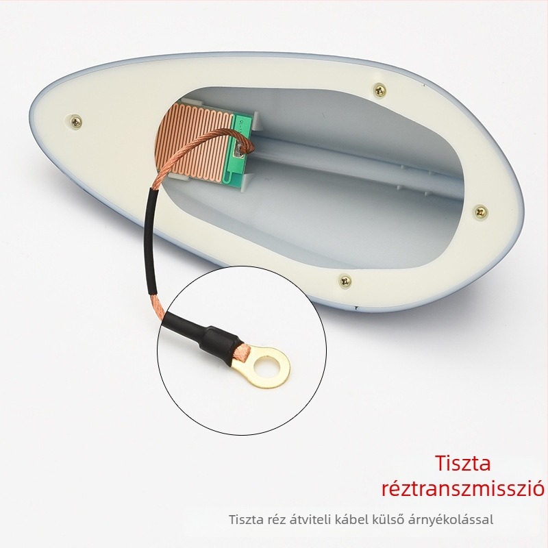 Autó rádióantenna, univerzális Shark Fin dizájn, ragasztóval történő telepítés, 12V, 12A, élettartam 99999