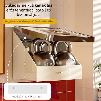 Műanyag fürdőszobai falra szerelhető összecsukható tároló szekrény rajzfilm-stílusban, egy polccal