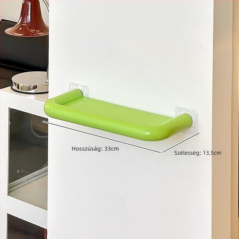 Dopamine falra szerelhető fürdőszobai tároló, fúrás nélkül, egyrétegű téglalap modell, minimalist kozmetikai polc
