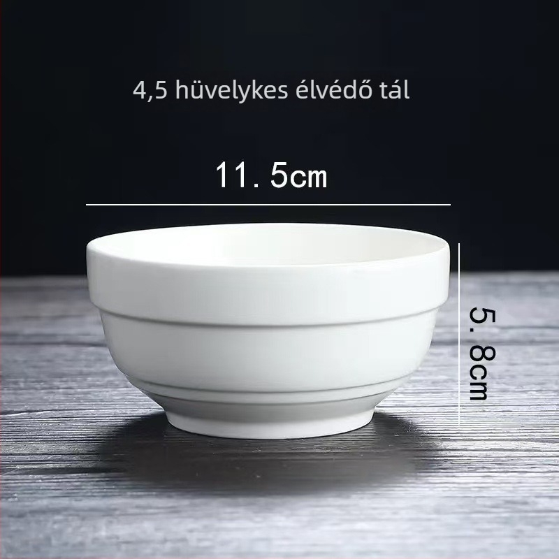 Porcelán kerek tál, mikrohullámú sütőben tehető, logónyomtatás és testreszabhatóság, szállodai/éttermi étkészlethez