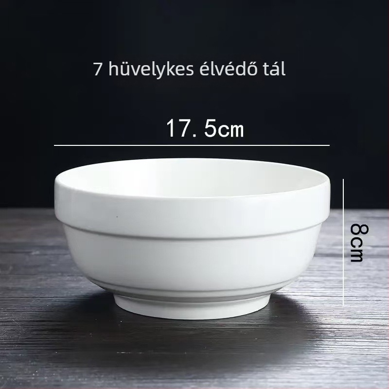 Porcelán kerek tál, mikrohullámú sütőben tehető, logónyomtatás és testreszabhatóság, szállodai/éttermi étkészlethez