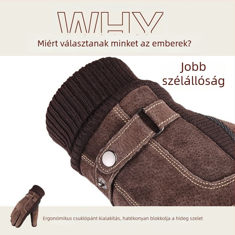 Téli kerékpáros és motorkerékpáros kesztyű – szélvédett, fleece bélésű, pamut alapanyag, Ice Silk szövet, Flip cover stílus, érintőképernyő kompatibilis.