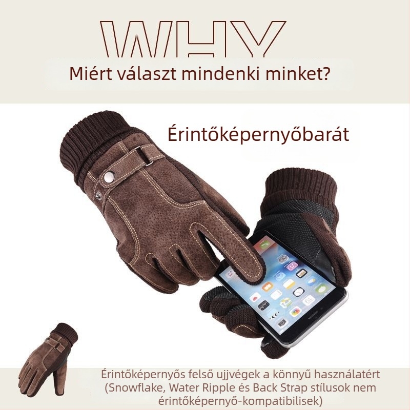 Téli kerékpáros és motorkerékpáros kesztyű – szélvédett, fleece bélésű, pamut alapanyag, Ice Silk szövet, Flip cover stílus, érintőképernyő kompatibilis.