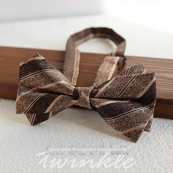 Férfi nyakkendő és csokornyakkendő zsebkendővel, csíkos mintázat, szabvány szélesség, poliészter-selyem, jacquard, csomó nélküli, esküvőre és üzleti célokra