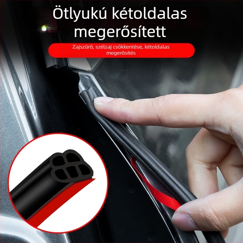 Autó tömítőszalag – Type B, univerzális, gumiból készült, ajtókhoz, csomagtartóhoz és motorháztetőhöz