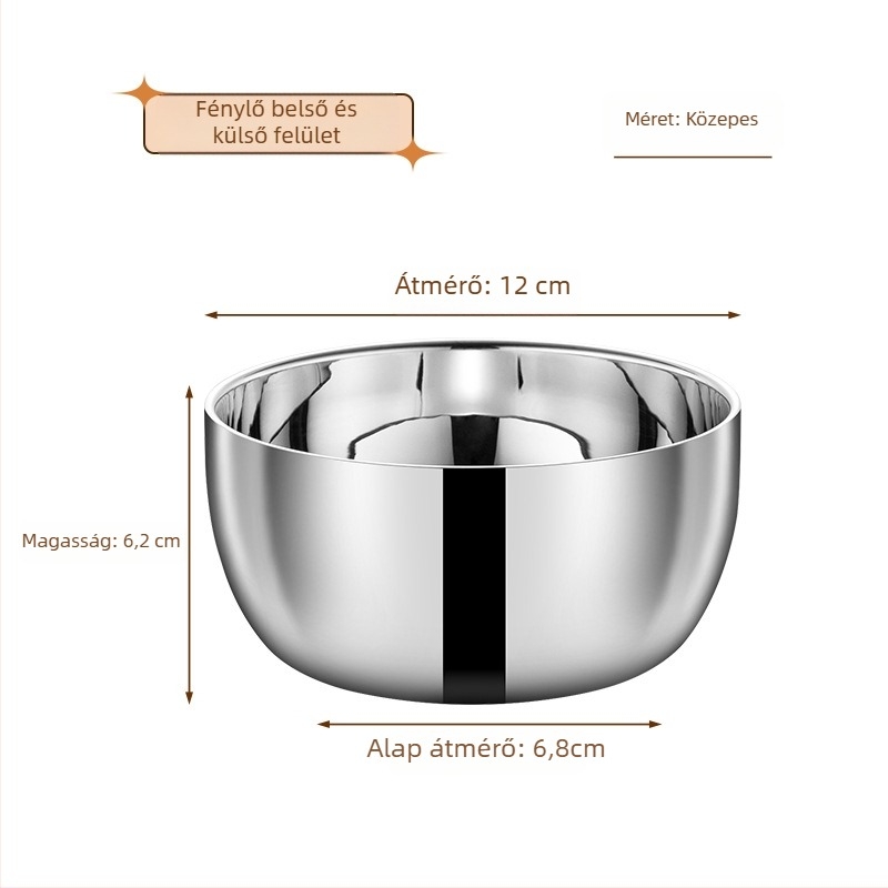 316-os rozsdamentes acélból készült tál, idegen alakú, japán stílusú, egyszínű mintázat, elektroplatírozott felület
