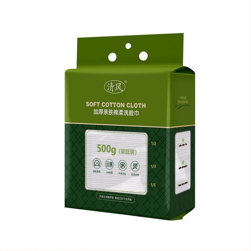 Egyszer használatos arctörlő kendők, pamutszerűek és szálmentesek, lógó kihúzható kialakítás, sminklemosó tisztító kendők, növényi rostok