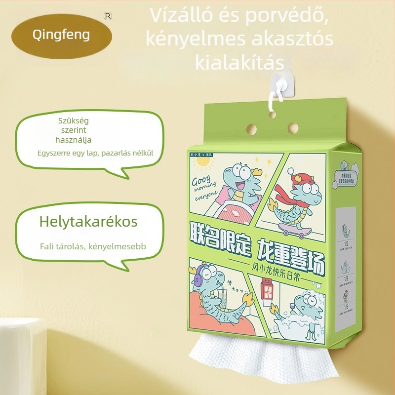 Egyszer használatos arctörlő kendők, pamutszerűek és szálmentesek, lógó kihúzható kialakítás, sminklemosó tisztító kendők, növényi rostok