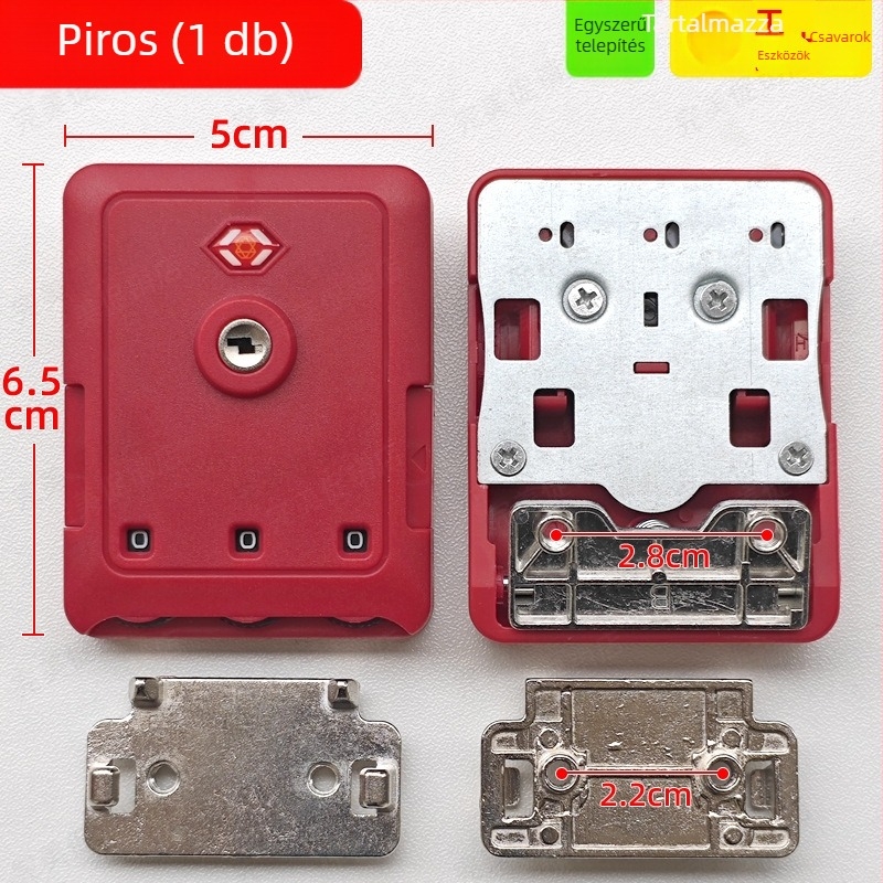 Kombinációs zár bőröndhöz – anti-lopás, műanyag kivitel, 2024 tavaszi modell, bőrönd kiegészítő