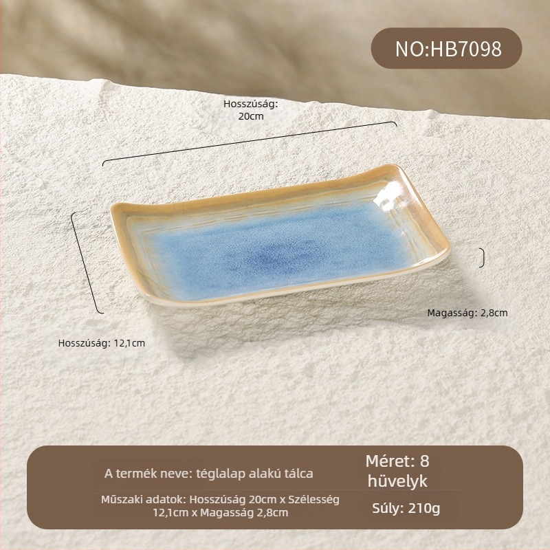 Melamin étkészlet underglaze felülettel, négyzet alakú tál sushihoz és desszertekhez.