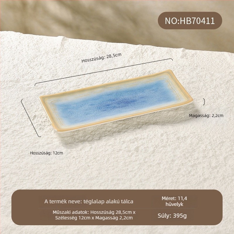 Melamin étkészlet underglaze felülettel, négyzet alakú tál sushihoz és desszertekhez.