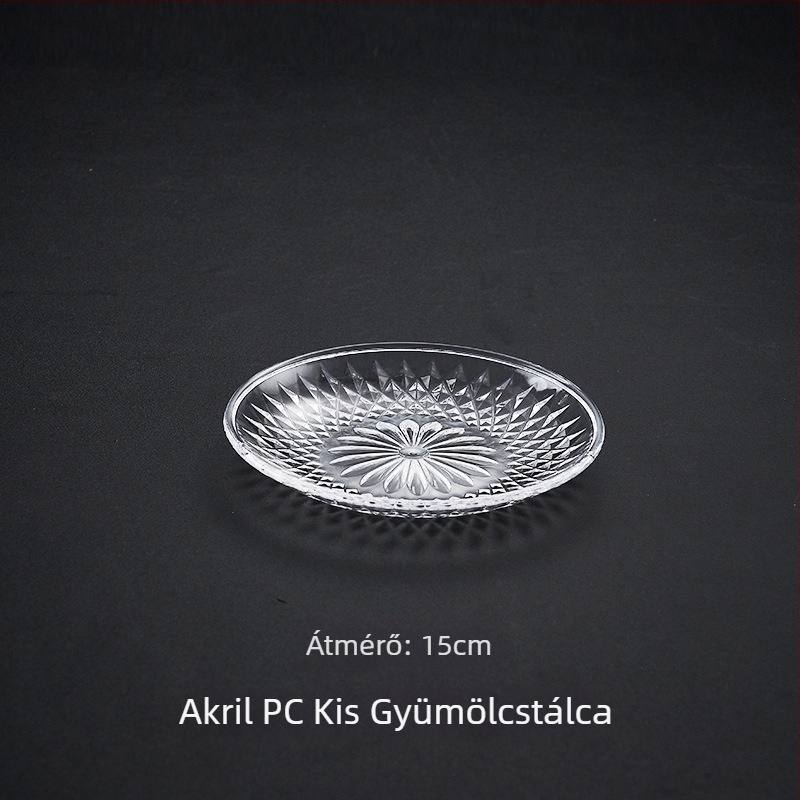 Kaisheng akril gyümölcstál kristály-diamant mintázattal, átlátszó, egyszerű stílus