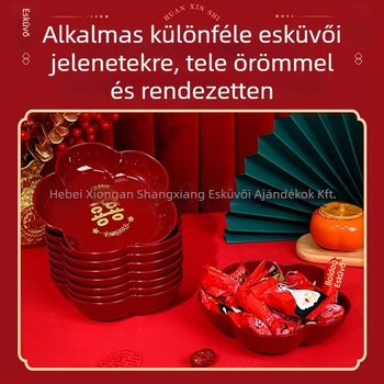 Esküvői gyümölcs- és édességtál (Material: Resin; Surface: Gold/gilt; Craft: Electroplating; Style: Chinese; Packaging: Carton packaging)