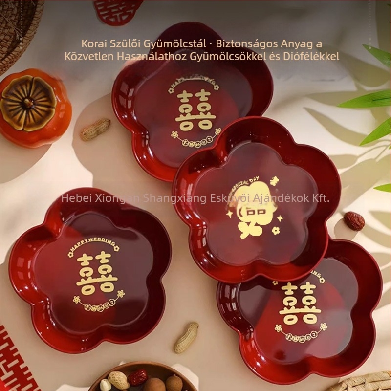 Esküvői gyümölcs- és édességtál (Material: Resin; Surface: Gold/gilt; Craft: Electroplating; Style: Chinese; Packaging: Carton packaging)