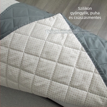 Kanapé karfájára való törölköző, vízálló, csúszásmentes felülettel, tárolózsebbel – minimalist stílus