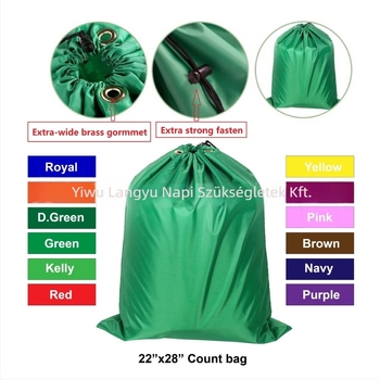 Oxford szövetből készült mosodai táska, modell LB2228P, négyzet alakú, piszkos ruhák és ágynemű tárolására