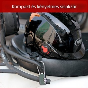 Mechanikus zinkötvözet huzalos zár, modell 018L, 5 mm-es záróhüvely átmérője, poggyászhoz, kerékpárhoz, sisakhoz, motorkerékpárhoz, iskolai táskákhoz; modern minimalista stílus; testreszabható feldolgozás