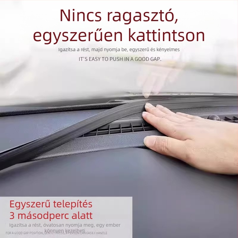 Xpeng központi műszerfalához illeszthető gumitömítő szalag, szilikon anyag, modell: Xpeng central control sealing strip