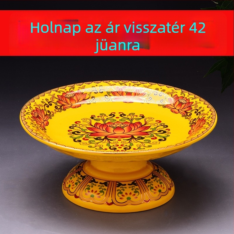 Háztartási kerámiából készült adománytál, testreszabás elérhető, felület színes bevonattal, egyszerű és modern stílus, Fengyunfei márka