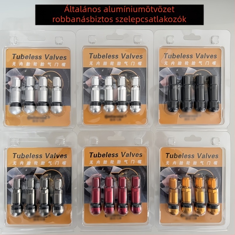 Tubeless szelep alumíniumötvözetből, csavarodó típusú mag, méret 525, autókhoz és tubeless gumikhoz — Jinmeng Wheel