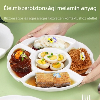 Melaminból készült szeparációs korong, kör alakú, glazúrozott felület, nyomtatott logóval