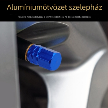 Alumíniumötvözet hexagonális szelepsapka autógumihoz – por- és szivárgás elleni védelem, Schrader-szeleppel kompatibilis