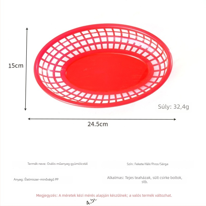 Műanyag gyorséttermi kiszolgálókosár, hajó alakú, hasábbal és hamburgerekkel, márka Miao jin, minimalist stílus, modell 2025