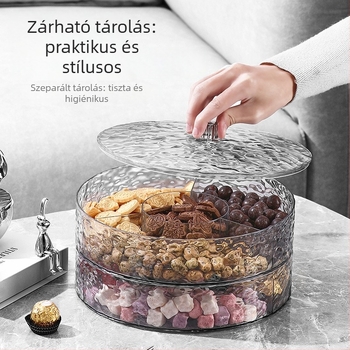 Yuwen márkájú műanyag gyümölcstál — modern, minimalist dizájn, csíkos mintával