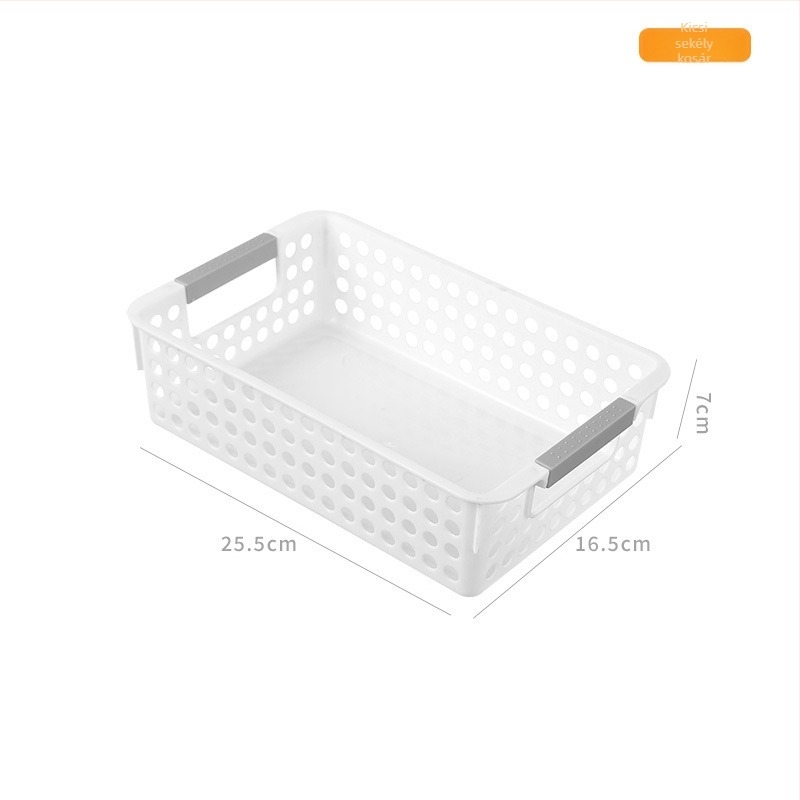 6561 Műanyag tárolókosár – nagy kapacitású, többfunkciós rendező a konyhába, fürdőszobába és az íróasztalhoz