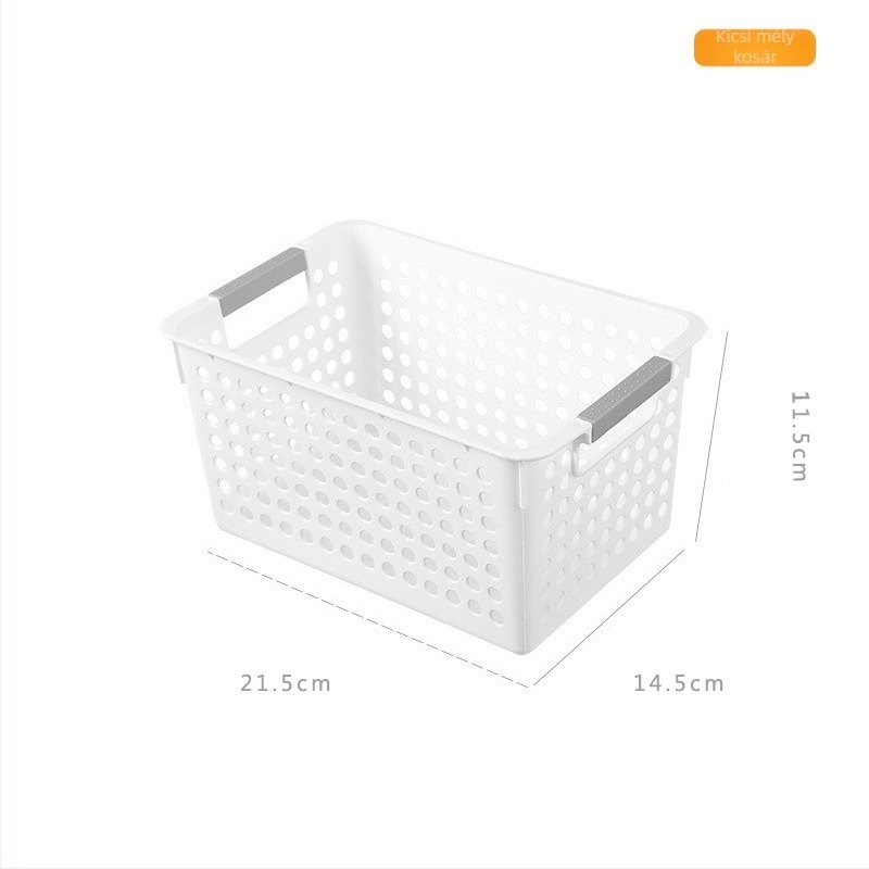 6561 Műanyag tárolókosár – nagy kapacitású, többfunkciós rendező a konyhába, fürdőszobába és az íróasztalhoz