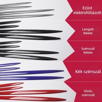 Autóajtó lökhárító szalag elektroplatt krómozott díszítőcsíkkal, univerzális oldalsó sáv (ABS anyag; modell 5088; minden modellhez illeszkedik)