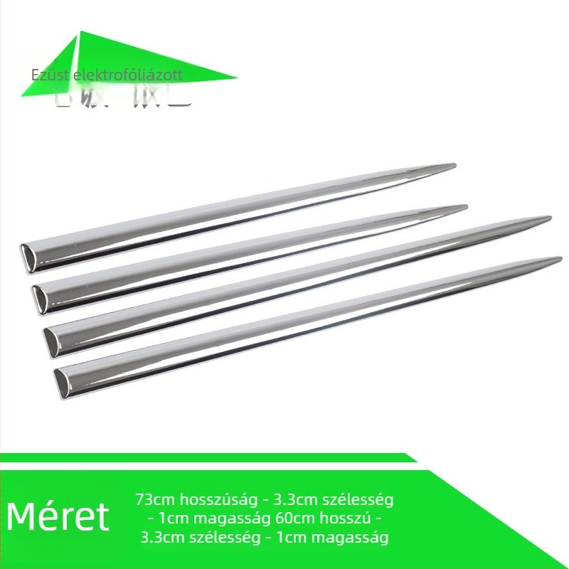 Autóajtó lökhárító szalag elektroplatt krómozott díszítőcsíkkal, univerzális oldalsó sáv (ABS anyag; modell 5088; minden modellhez illeszkedik)