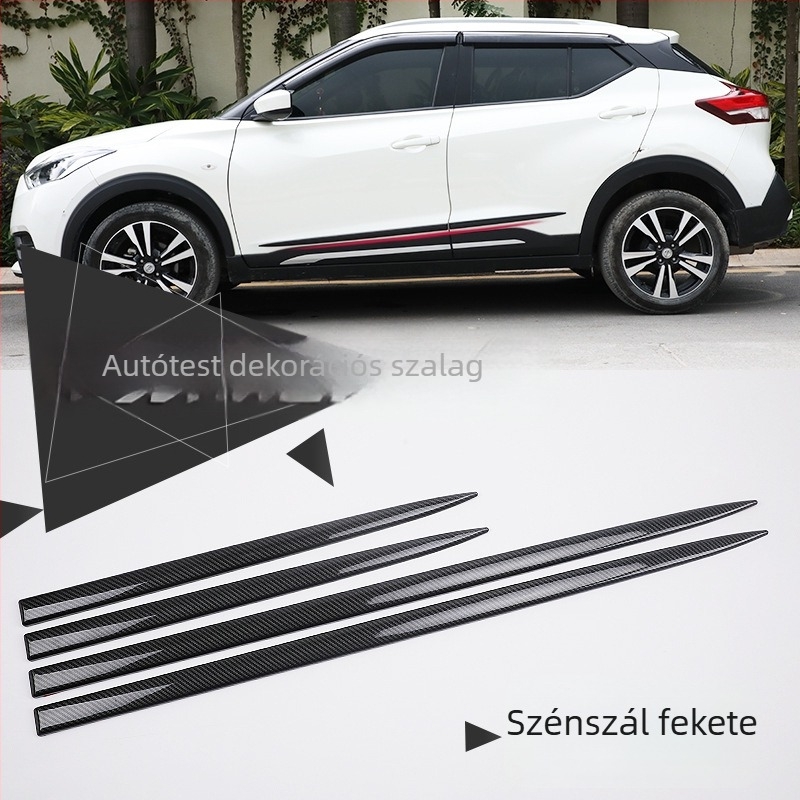 Autóajtó lökhárító szalag elektroplatt krómozott díszítőcsíkkal, univerzális oldalsó sáv (ABS anyag; modell 5088; minden modellhez illeszkedik)