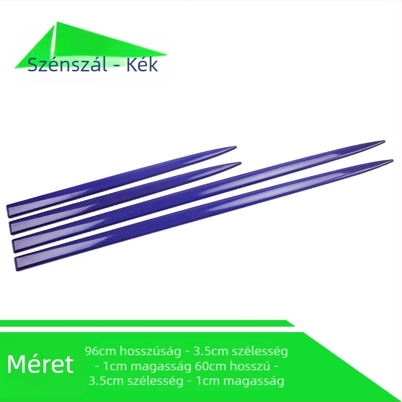 Autóajtó lökhárító szalag elektroplatt krómozott díszítőcsíkkal, univerzális oldalsó sáv (ABS anyag; modell 5088; minden modellhez illeszkedik)