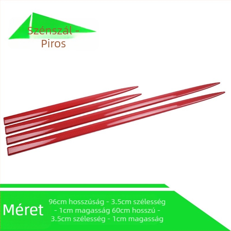 Autóajtó lökhárító szalag elektroplatt krómozott díszítőcsíkkal, univerzális oldalsó sáv (ABS anyag; modell 5088; minden modellhez illeszkedik)