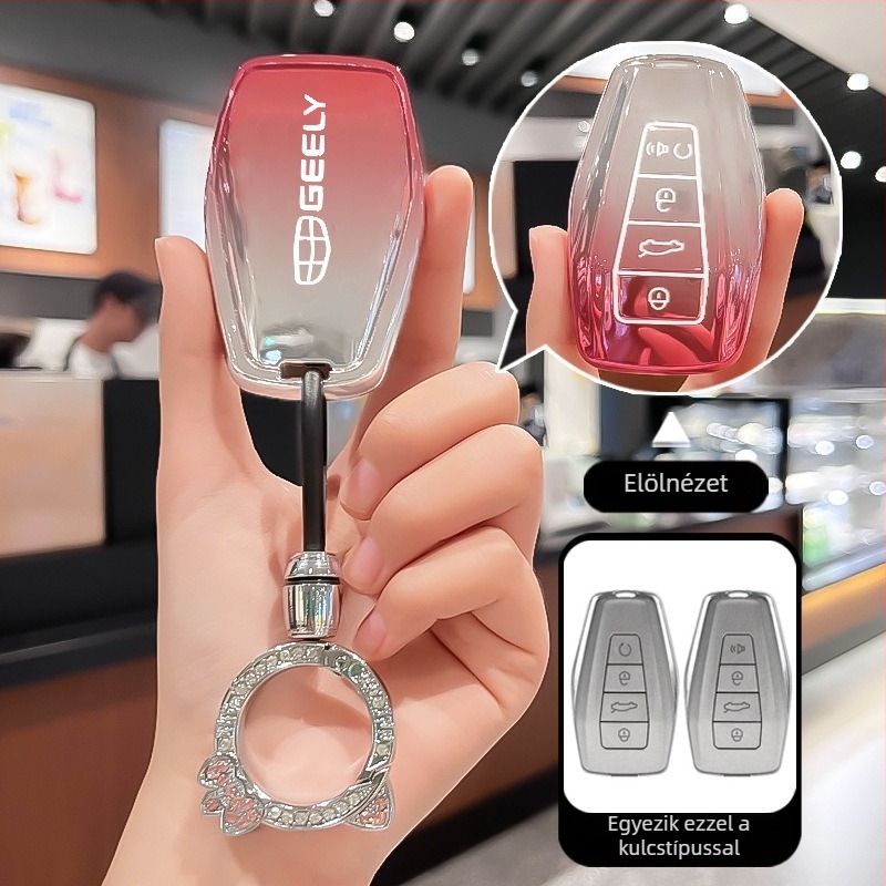 Geely kulcsfedél – TPU anyag, egyszerű stílus, Divine business márka