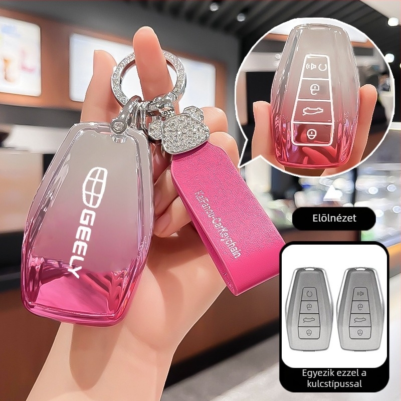 Geely kulcsfedél – TPU anyag, egyszerű stílus, Divine business márka