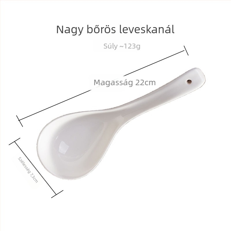Felnőtt kerámiás kanál, egyszerű stílus, import nélkül