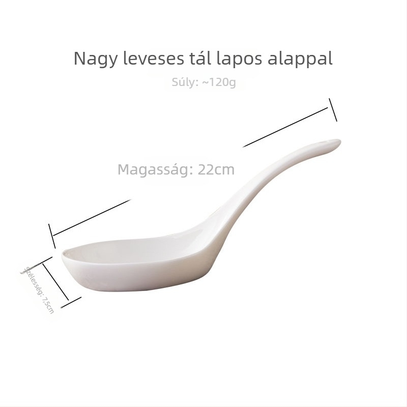 Felnőtt kerámiás kanál, egyszerű stílus, import nélkül
