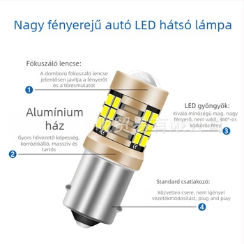 Autó LED fék- és indexlámpa 1156 1157 3156 3157 7440 2835