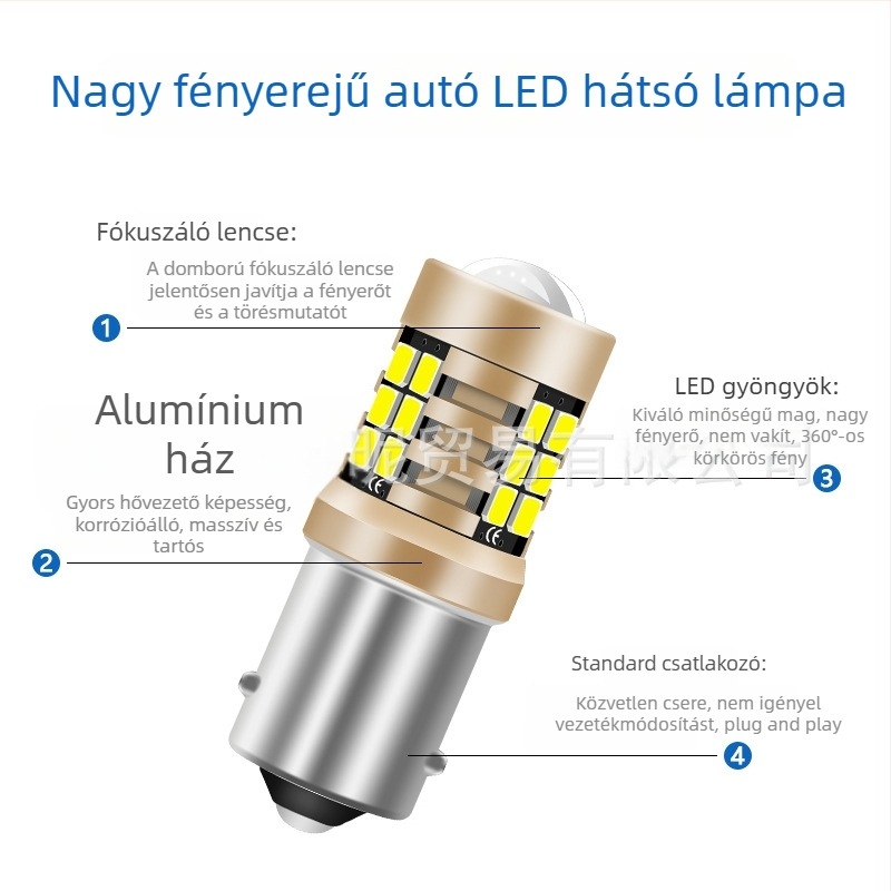 Autó LED fék- és indexlámpa 1156 1157 3156 3157 7440 2835