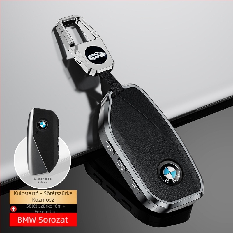 BMW blade kulcstartó tok bőr- és fém kombinációból a 5-ös sorozat 530Li és a 3-ös sorozat 325Li modellhez – luxus, testreszabható