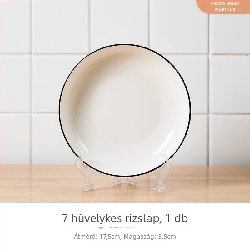 Porcelán leveses tál, egyszerű stílus, mikróhullámú sütőben használható, aláglazúros színű felület