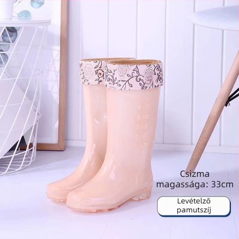 Női esőcsizmák, PVC felső rész, magas szár, Unique márka, felnőtteknek