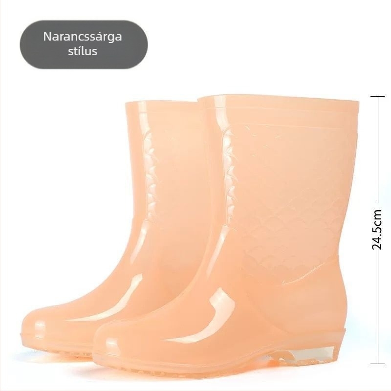 Női esőcsizmák, PVC felső rész, magas szár, Unique márka, felnőtteknek