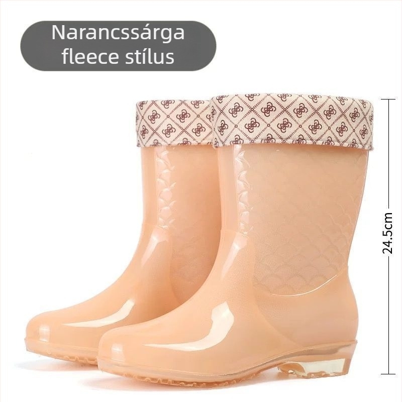 Női esőcsizmák, PVC felső rész, magas szár, Unique márka, felnőtteknek