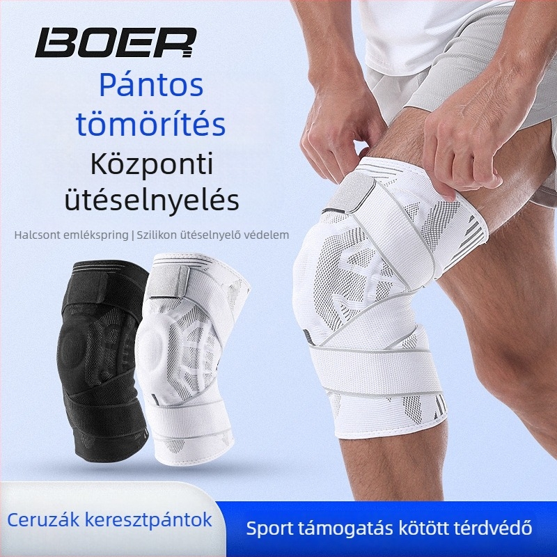 Kötött térdvédők pántokkal – felnőtteknek, minden sporthoz